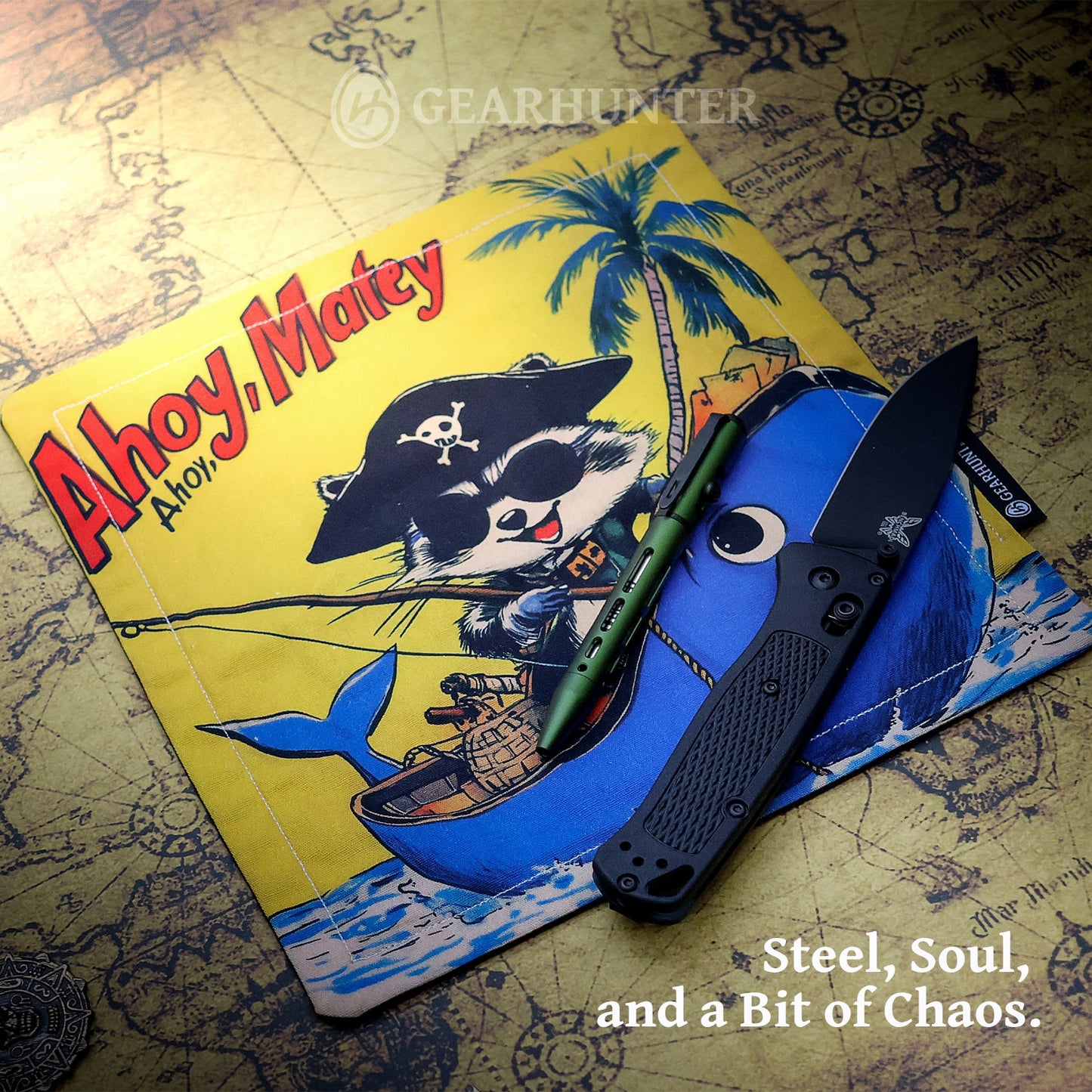 Pirate Hunter | EDC HANK | 100% Cotton and Microfiber Backing
