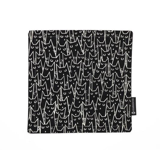 Little Cats | Glow-in-the-Dark | Dual Layer & Microfiber Backing | Handmade Hank for Halloween