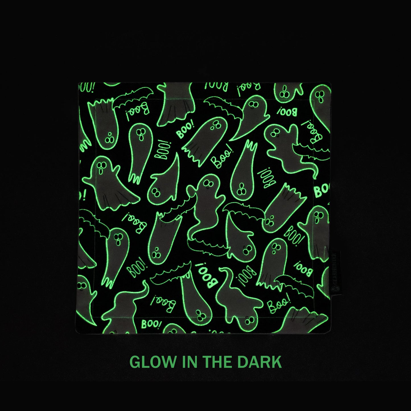 Spooky Ghost | Glow-in-the-Dark | Dual Layer & Microfiber Backing Handmade Hank for Halloween