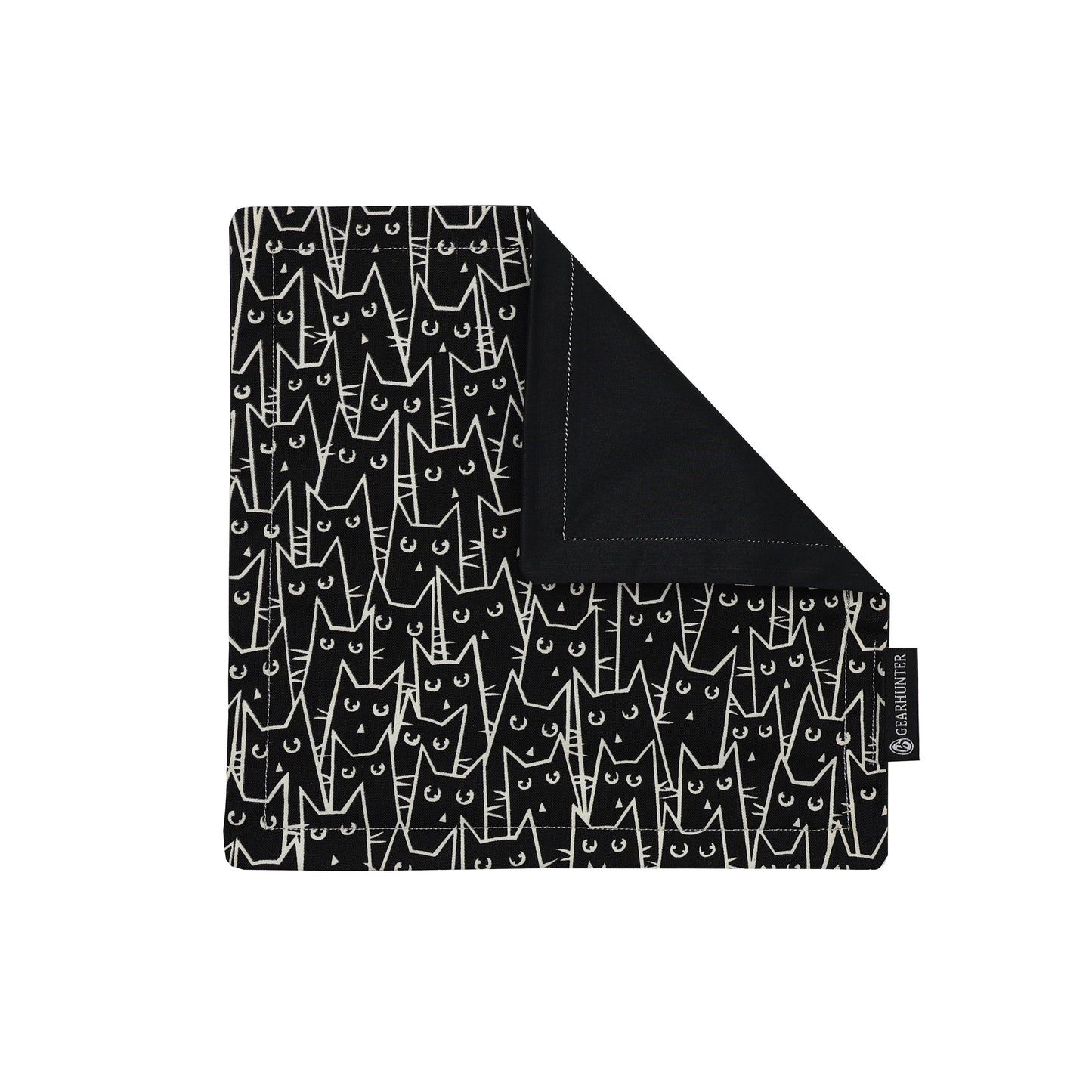 Little Cats | Glow-in-the-Dark | Dual Layer & Microfiber Backing | Handmade Hank for Halloween