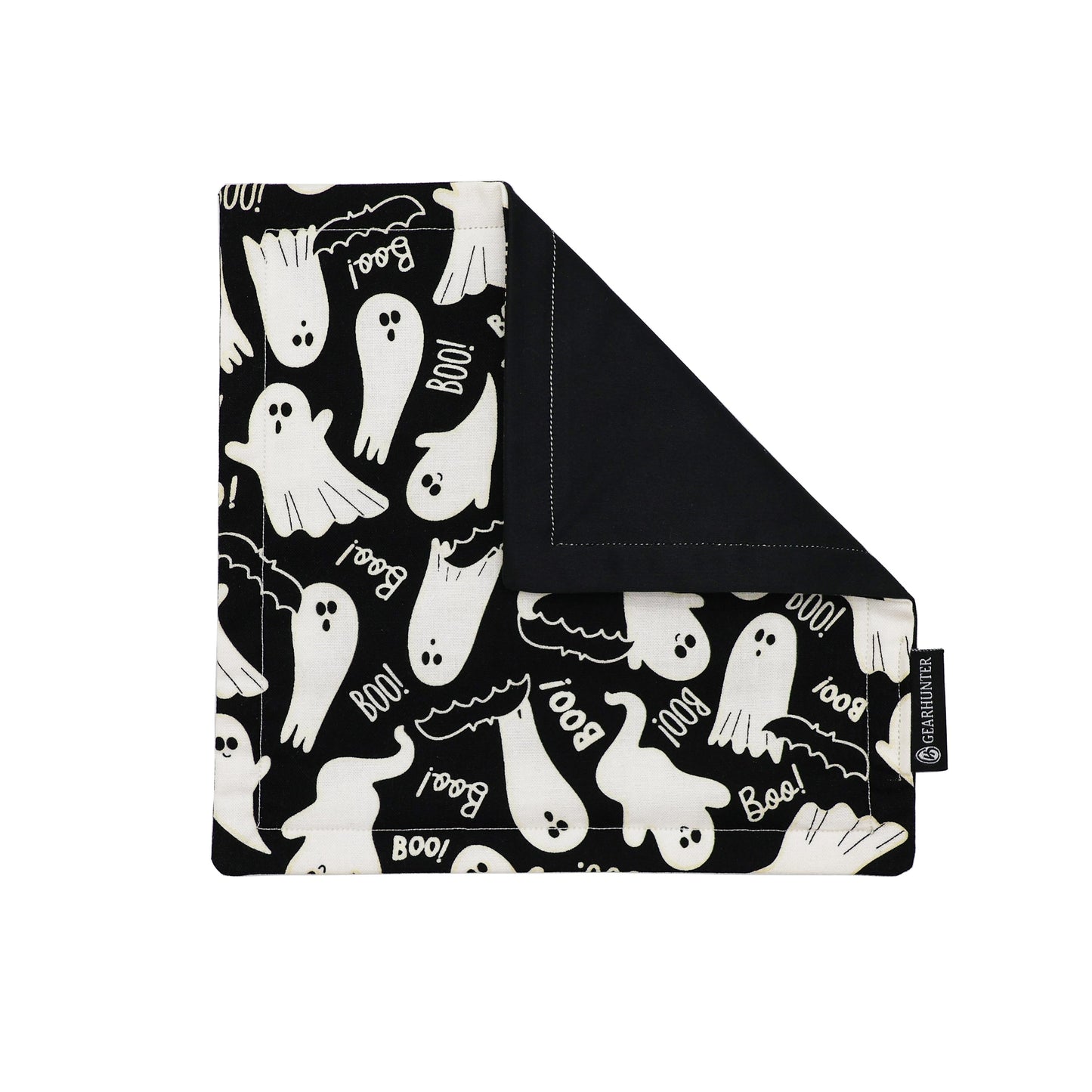 Spooky Ghost | Glow-in-the-Dark | Dual Layer & Microfiber Backing Handmade Hank for Halloween